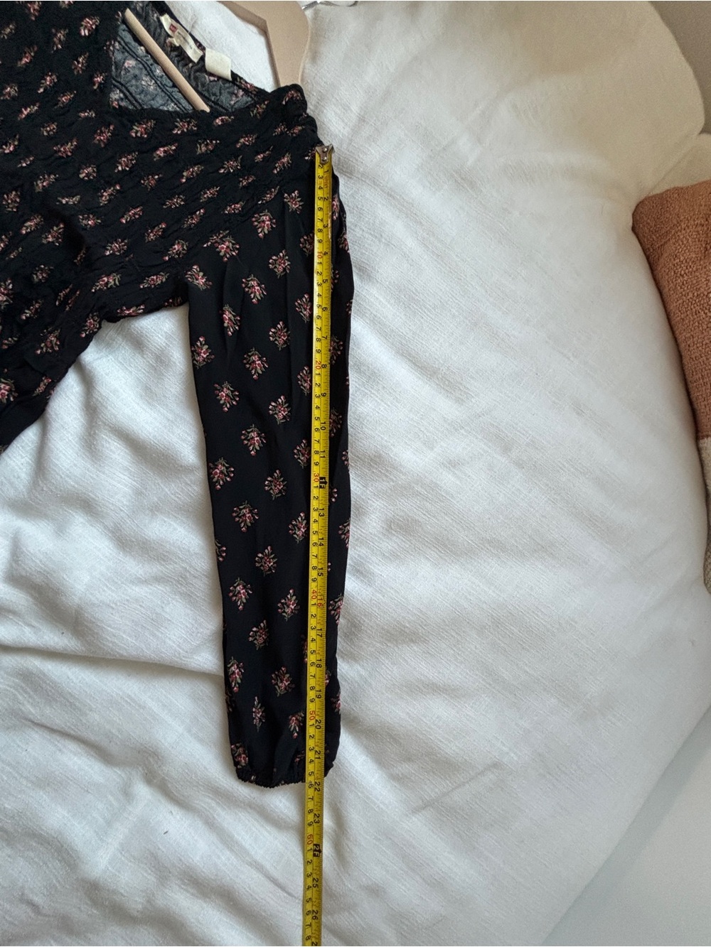 Levi's Black Midi V Neck Dress with Floral Print - Picture 14 of 16
